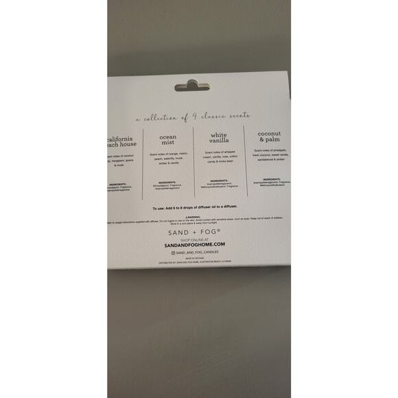 Sand + Fog Fragrance Diffuser Oil Set of four Inspired on the California Coast - Picture 2 of 2